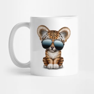 Cute Baby Tiger Wearing Sunglasses Mug